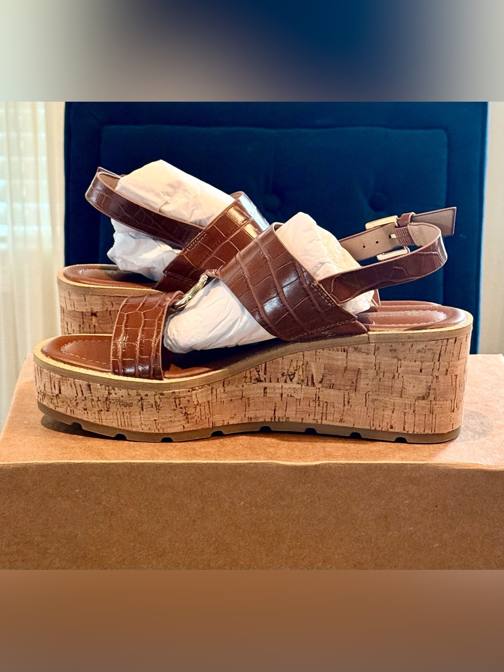 Giani Bernini Women’s Harperr Cinnamon Cork Platform Sandal | Sz. 8.5 (NWB) - Picture 5 of 6